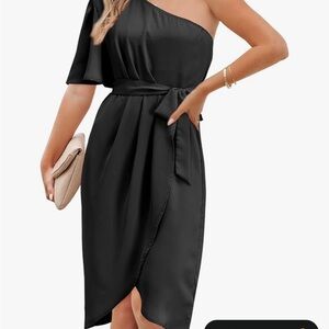 ePretty Stylish Black One-Shoulder Dress